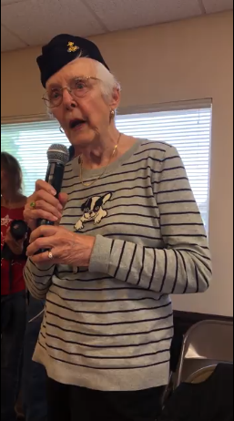 World War II veteran Kiki Shappell speaks to CBS News after touring the Women’s Memorial at Arlington National Cemetery.